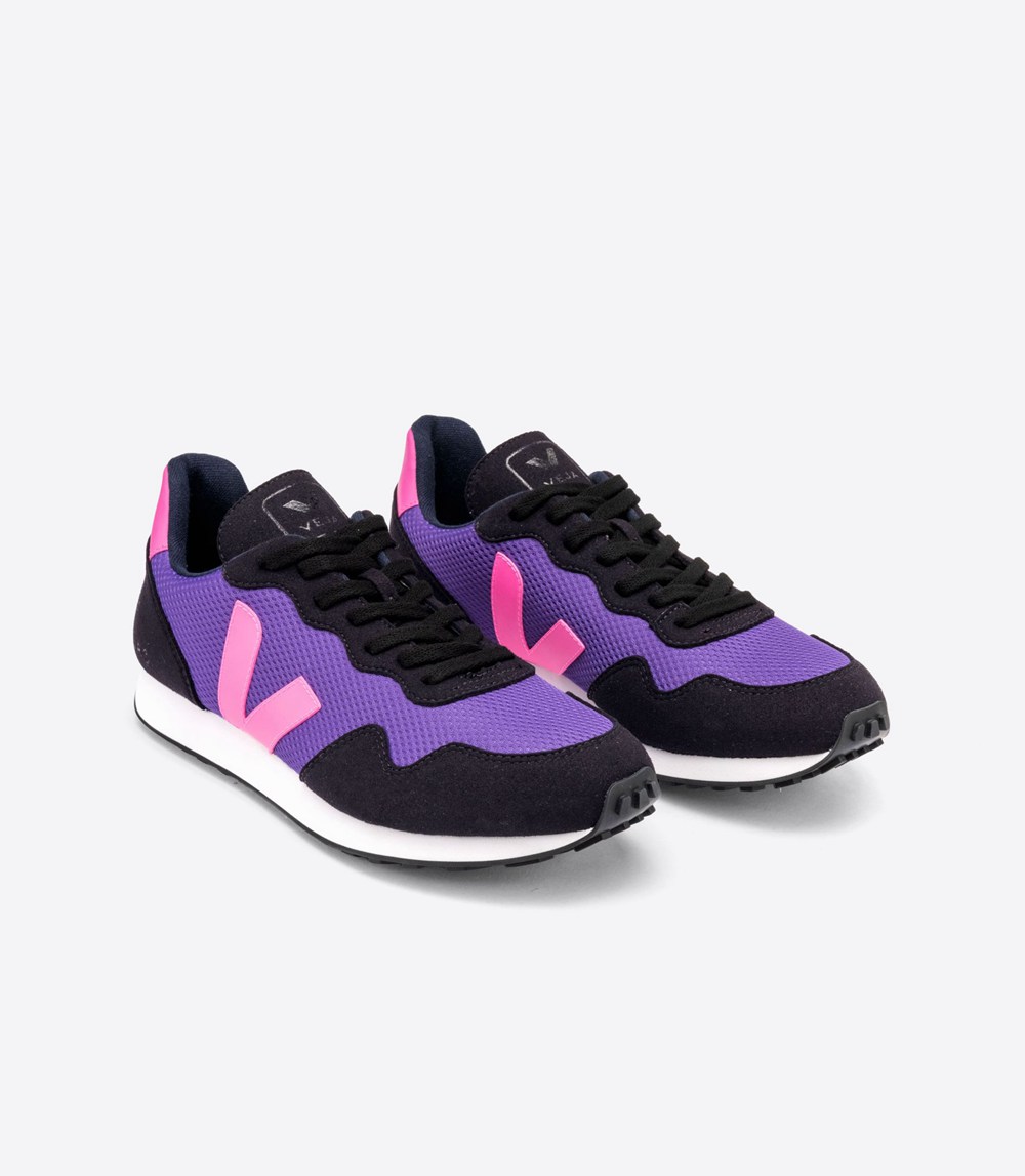 Veja Trainers Womens Purple/Black/Pink - Sdu Rec Alveomesh - ZFTS-73546